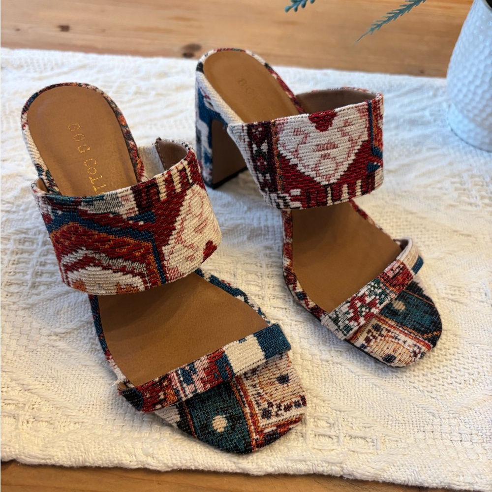 Red and Blue Mules for Effortless Style